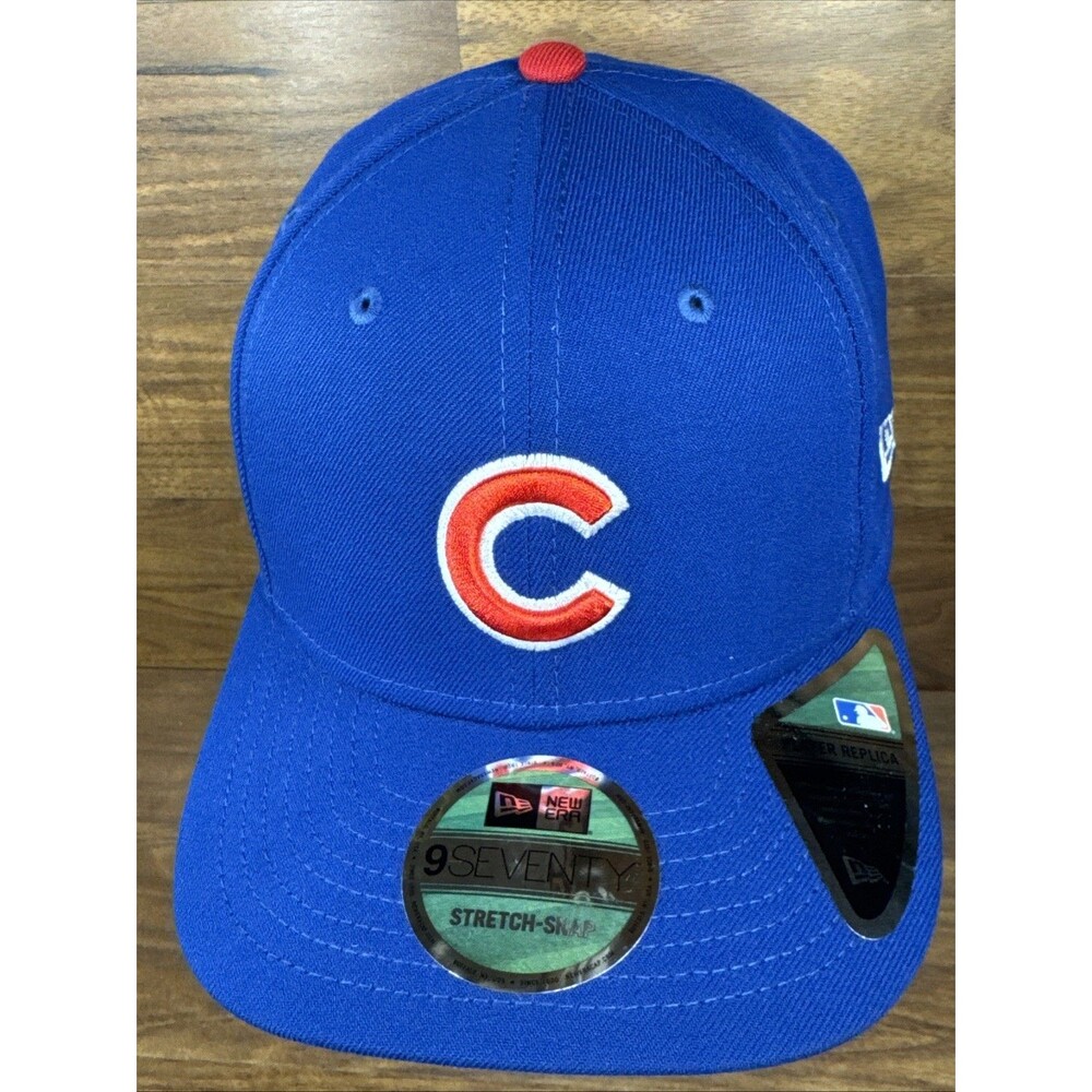 Chicago Cubs New Era 9seventy Blue Stretch Snap Player Replica Adjustable Hat